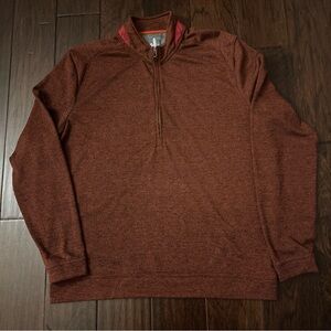 johnnie-O Men's Brick Red Zip-Up Sweater